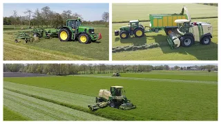 Gras oogst | Loonbedrijf Stuut | Maaien - Harken - Hakselen | Krone - John Deere | Grass Silage