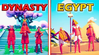 DYNASTY TEAM vs EGYPT TEAM - Totally Accurate Battle Simulator | TABS