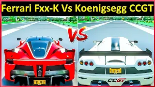 Drag Race Battle Ferrari Fxx Vs Koenigsegg CCGT | Forza Horizon 4