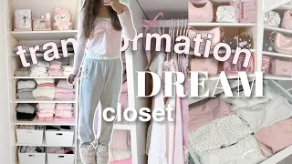 DREAM CLOSET MAKEOVER♡ organizing and decluttering + tour (coquette, balletcore)