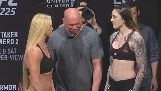 Holly Holm vs. Megan Anderson - Weigh-in Face-Off - (UFC 225: Whittaker vs. Romero 2) - /r/WMMA