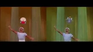 Gene Kelly dancing with Stewie and Jerry Mouse