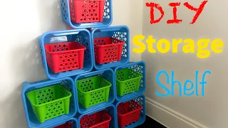 DIY Storage Shelf Style #2 | Kids Toy Organizer  | Dollar Tree