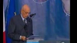 Giorgio Napolitano at the ITCILO - RAI TGR Piemonte (television news)