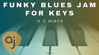 Funky G Minor Blues Jam Track For Piano / Keys Play Along #alphajams