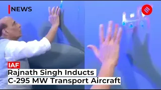 C295 Aircraft India: Rajnath Singh Inducts C-295 MW Transport Aircraft Into IAF