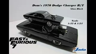 Dom's Dodge Charger R/T Gloss Black Jada Scale 1:32 & 1:24