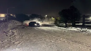 volvo s60 r-design t6 snow drifting