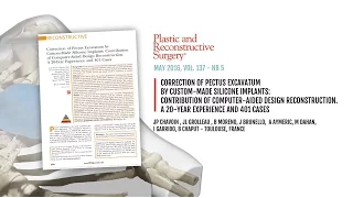 Présentation de l'article sur le traitement des  Pectus Excavatum par implants 3D  - PRSJournal