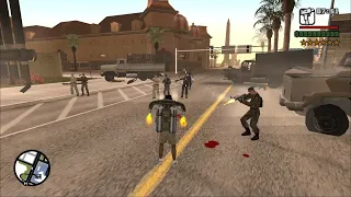 GTA SAN ANDREAS - CJ vs Armed People and Military Army Six Stars