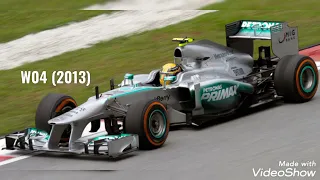 Mercedes F1 car evolution (1954-2022)