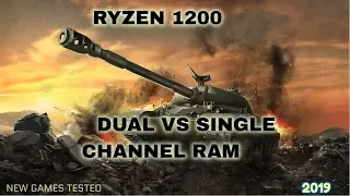 Dual channel vs Single channel RAM Ryzen 1200