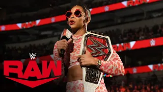 Bianca Belair celebrates winning the Raw Women’s Title at WrestleMania: Raw, April 4, 2022