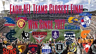 Each AFL Teams Closest Final Win Since 2012