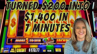 Turned $200 into $1,400 in 7 Minutes on Spin It Grand!  #slots #casino #slotmachine