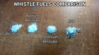 Whistle Rocket Fuels Comparison | KHP Gallic Acid  Natrium Potassium Benzoate