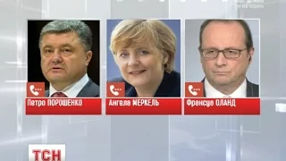Порошенко, Олланд  і Меркель телефоном обговорили так звану диверсію в Криму
