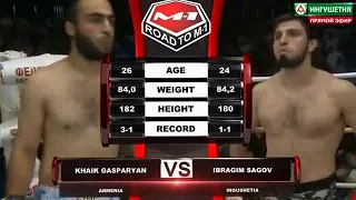 Ibragim Sagov vs Hayk Gasparyan / Ибрагим Сагов vs Хайк Гаспарян, Road to M-1: Battle in Nazran' 8