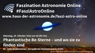 Phantastische Be-Sterne und wo sie zu finden sind - Julia Bodensteiner bei #FasziAstroOnline