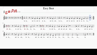 Easy Beat -  Flauto dolce - Note - Spartito - Karaoke - Canto - Musica