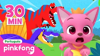 Grande T-Rex Está Chegando!🦖| Dinossauro | +Completo | Pinkfong, Bebê Tubarão! Canções para Crianças
