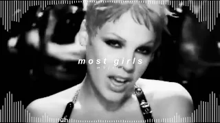 pink - most girls ( 𝘀𝗹𝗼𝘄𝗲𝗱 + 𝗿𝗲𝘃𝗲𝗿𝗯 )