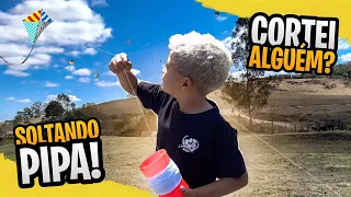 SOLTANDO A PIPA QUE EU FIZ!!