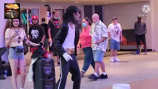 Amazing Michael Jackson Impersonator perform at Fremont Street Las Vegas