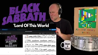 Drum Teacher Reaction: BILL WARD | Black Sabbath - 'Lord Of This World' (FIRST TIME LISTEN)