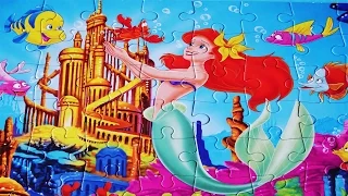 Disney Princess Puzzle Games Rompecabezas de Princesa Ariel Kids Puzzles Learning Toys