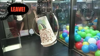 KICKED OUT OF ARCADE FOR CLEANING OUT AN ENTIRE CLAW MACHINE!