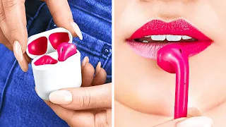 UNBELIEVABLE WAYS TO SNEAK MAKEUP TO SCHOOL AND TO NOT GET CAUGHT | Cool DIY Tricks By 123GO! SCHOOL
