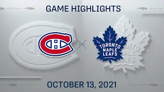 NHL Highlights | Canadiens vs. Maple Leafs - Oct. 13, 2021