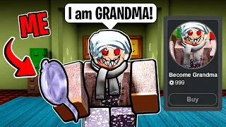 Becoming MY WEIRD STRICT GRANDMA In ROBLOX