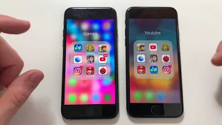 iOS 12 beta vs 10.3.2 iPhone 7! Speed Test !