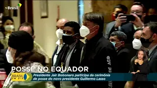 Presidente Jair Bolsonaro participa da cerimônia de posse do novo presidente do Equador