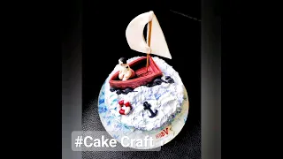 Customised cake ,#cake #shorts #theme #ship #boat #fondant #trending #truffle