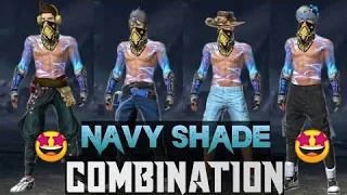 TOP 5 BEST DRESS COMBINATION WITH PHANTHOM NAVY BLUE SHADE BUNDLE COMBINATION || Garena free fire