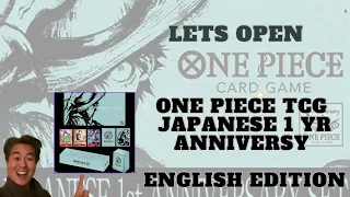 Opening One Piece TCG Japanese 1 yr Anniversary Set - English Edition