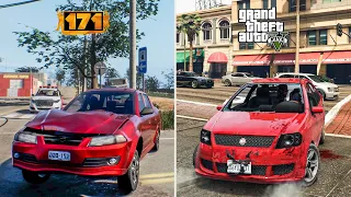 GTA V vs 171 (Brazilian GTA) Direct Comparison - Small Game Studio Can Compete with Rockstar Games?!