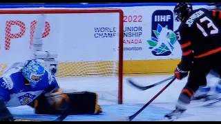 GOLDEN GOAL Kent Johnson Scores as Team Canada Wins World Juniors OT Highlights