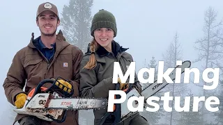Day In The Life Off Grid | Making Pasture For Our Sheep | Montana Winter