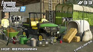 Removing MANURE & moving CALVES into CALVES pens | Hof Bergmann | Farming Simulator 22 | Episode 33