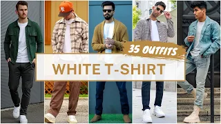 35 White T-Shirt Outfit Ideas for Spring 2024 | Men's Fashion