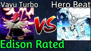 Vayu Turbo Vs Diva Hero Beat HIGH RATED EDISON FORMAT MATCH Yu-Gi-Oh!