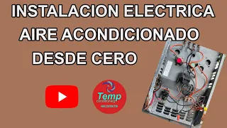 instalacion electrica de un aire acondicionado y sus componentes