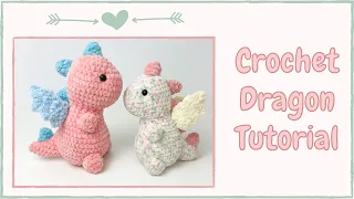 Easy Crochet Dragon (Dino) - Tutorial | Free Amigurumi Animal Pattern Beginners