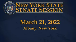 New York State Senate Session - 03/21/22