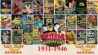 Universal Monsters Complete 1930's to 1940's Review (1931-1946)