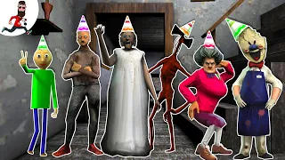 Top 5 Birthday Party's - Granny, Grandpa, Ice Scream, Siren Head ★ funny horror animation parody